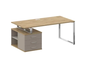 Стол для руководителя с опорной тумбой , левый 180 Shift images