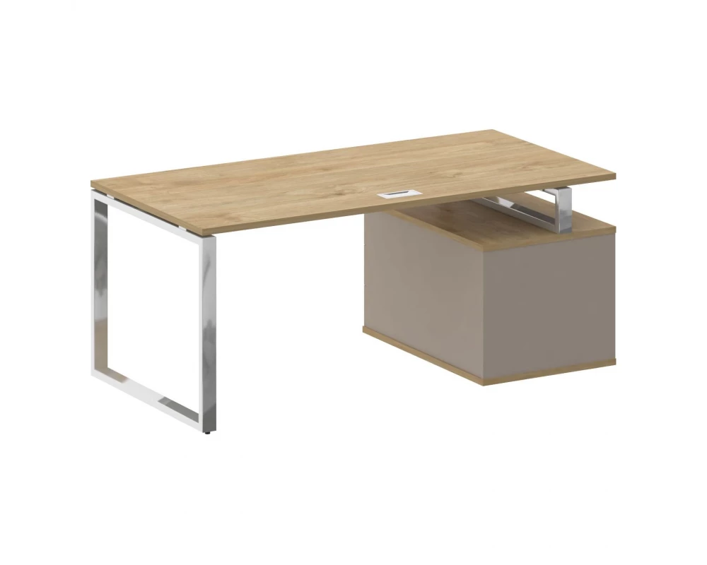 Стол для руководителя с опорной тумбой , левый 180 Shift