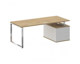 Стол для руководителя с опорной тумбой , левый 200 Shift images