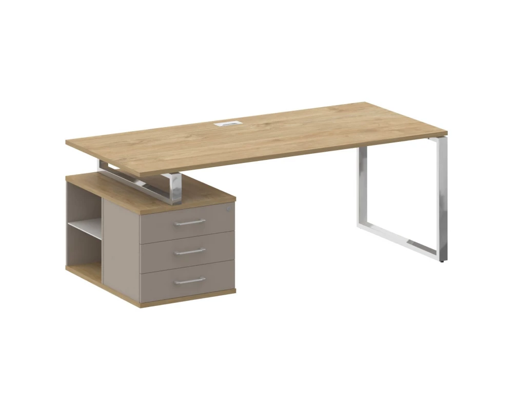 Стол для руководителя с опорной тумбой , левый 200 Shift