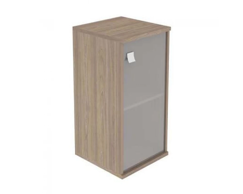 Шкаф низкий узкий 1 низкая дверь стекло Style System