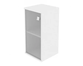 Шкаф низкий узкий 1 низкая дверь стекло Style System images