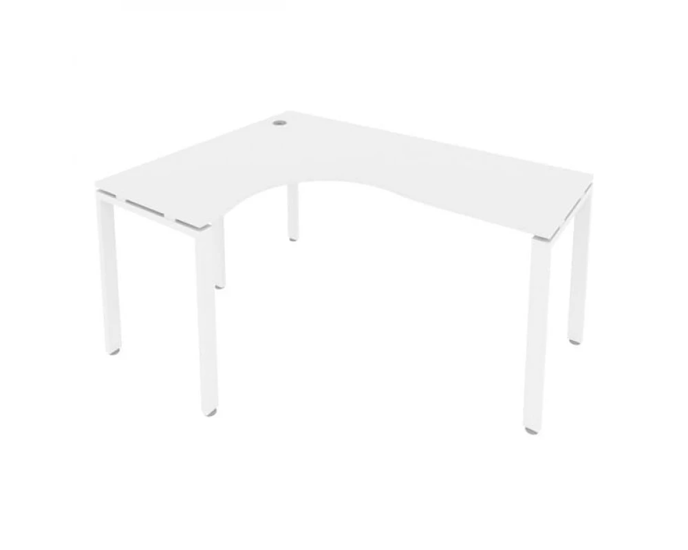 Стол криволинейный левый на П-образном м/к 160x120x75 Metal System