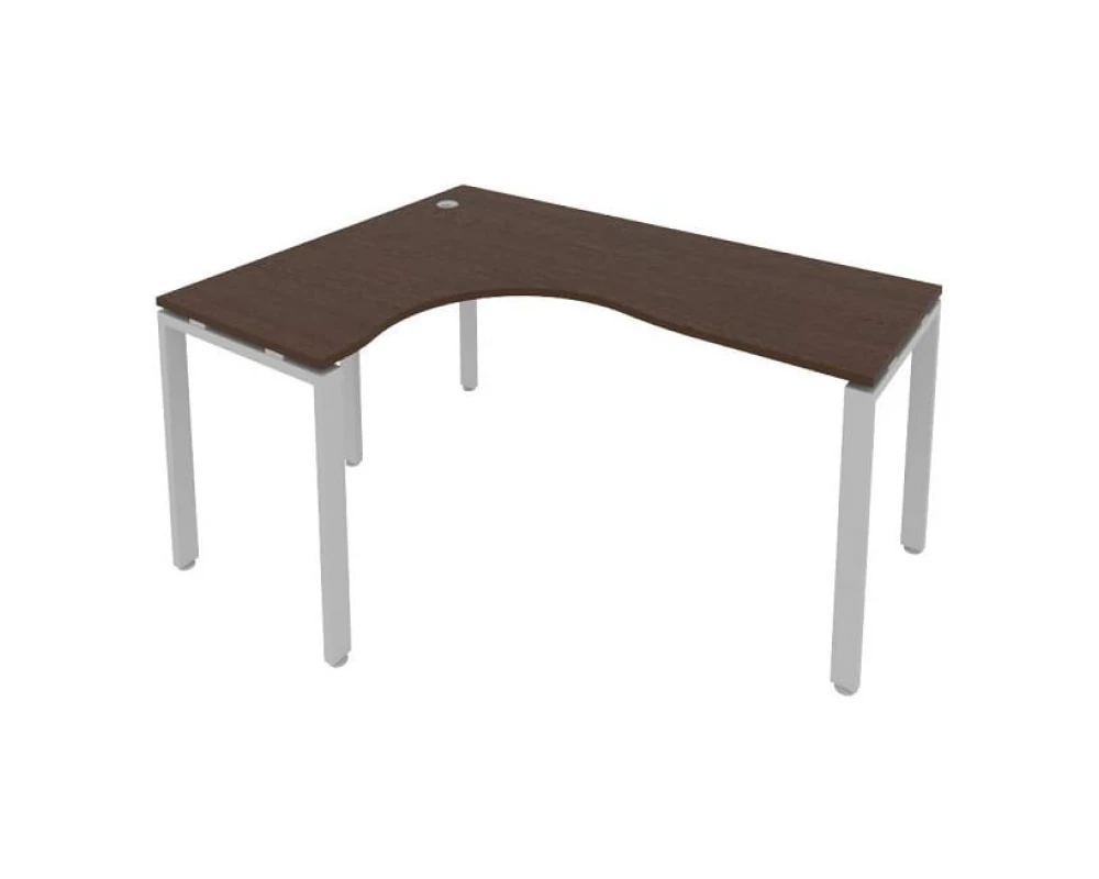 Стол криволинейный левый на П-образном м/к 160x120x75 Metal System