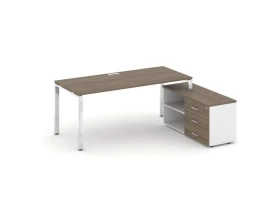 Стол письменный с греденцией правой на П-образном каркасе 1780x800x750 Style Project Direct Lux images