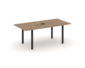 Стол переговорный на П-образном каркасе с лючком 1980x980x750 Style Project Direct images