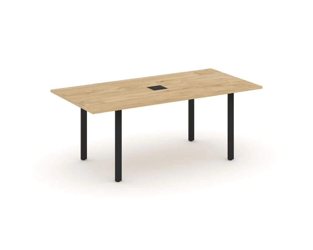 Стол переговорный на П-образном каркасе с лючком 1980x980x750 Style Project Direct