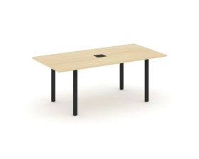 Стол переговорный на П-образном каркасе с лючком 1980x980x750 Style Project Direct images