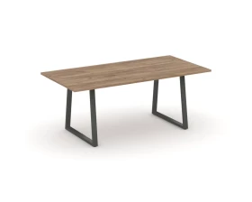 Стол переговорный опоры трапеция без лючка 1980x980x750 Style Project Direct images