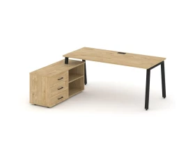 Стол письменный с греденцией левой на А-образном каркасе 1980x1580x750 Style Project Direct images