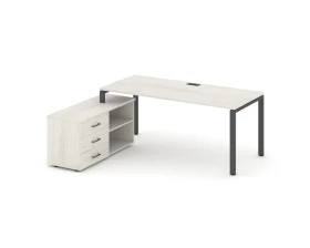 Стол письменный с греденцией левой на П-образном каркасе 1980x1480x750 Style Project Direct images