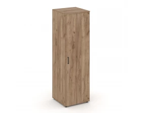 Гардероб узкий глубокий с полкой и штангой-трубой овальной 600x600x1982 зад. стенка HDF Style Project images