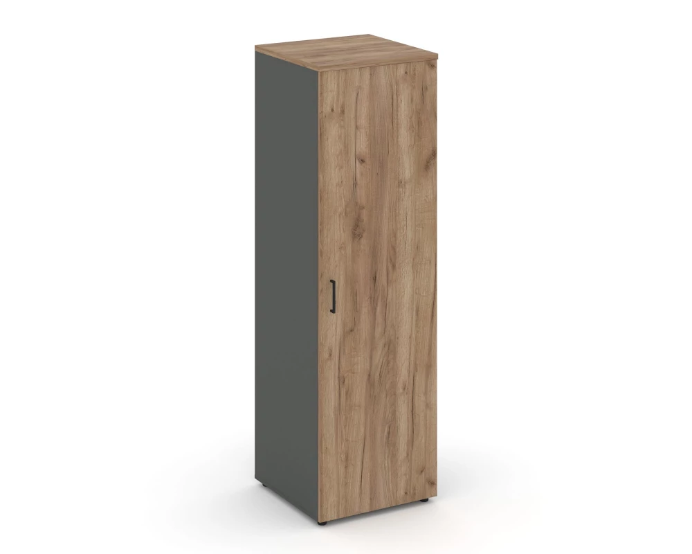 Гардероб узкий глубокий с полкой и штангой-трубой овальной 600x600x1982 зад. стенка HDF Style Project