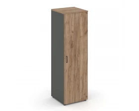 Гардероб узкий глубокий с полкой и штангой-трубой овальной 600x600x1982 зад. стенка HDF Style Project images