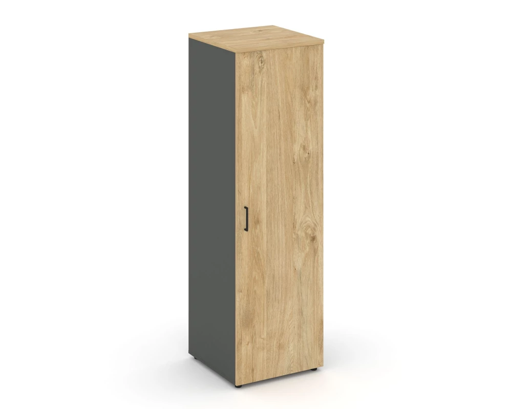 Гардероб узкий глубокий с полкой и штангой-трубой овальной 600x600x1982 зад. стенка HDF Style Project