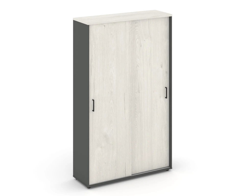 Шкаф-купе с полками в 2-х секциях 1200x400x1982 зад. стенка HDF Style Project