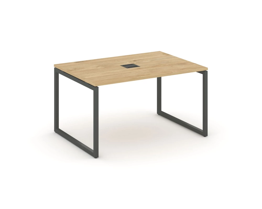 Стол переговорный на О-образном каркасе 40 мм с лючком 980x980x750 Style Project