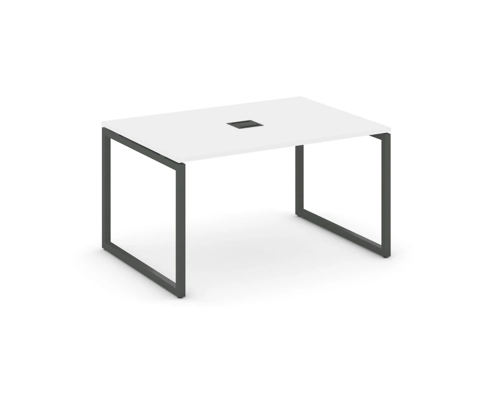 Стол переговорный на О-образном каркасе 40 мм с лючком 980x980x750 Style Project