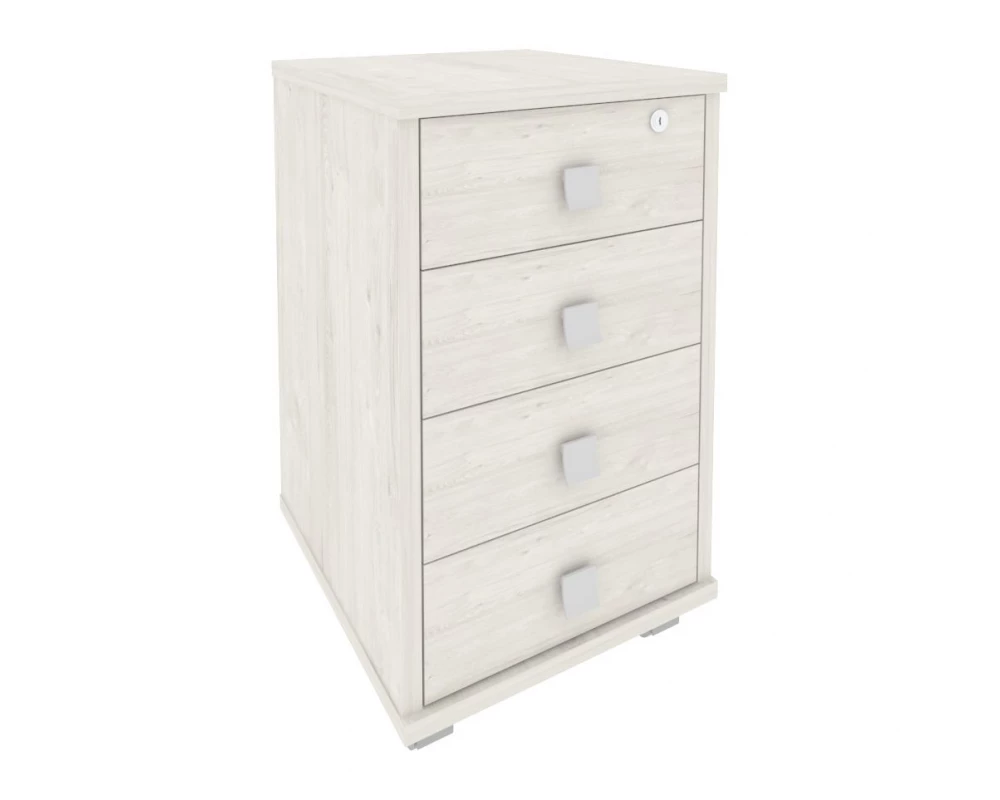 Тумба подкатная 4 ящика с замком Style System