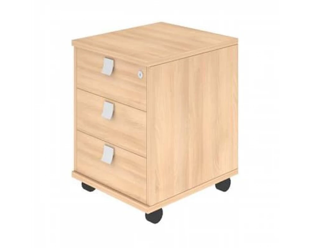 Тумба подкатная 3 ящика с замком Style System