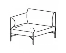 Одноместная секция, п/л справа Toscana images