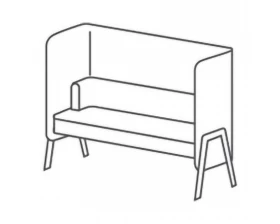 Секция высокая с диваном 160 на дер.опорах Morgan images