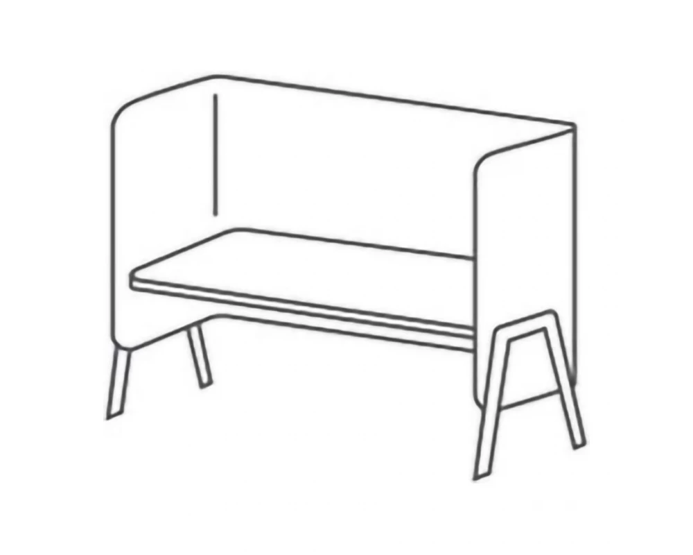 Секция высокая со столом 140 на дер.опорах Morgan