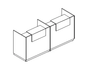 Стойка ресепшн прямая с промежуточной опорой A4 images