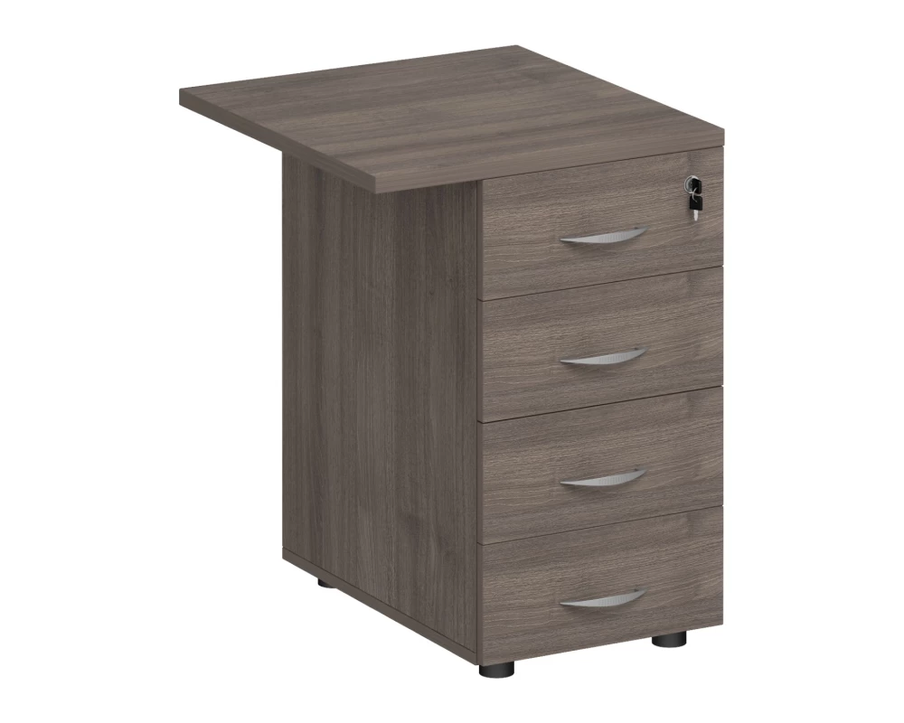 Брифинг-приставка с тумбой 4-ящичной с замком Комфорт