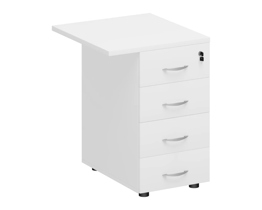 Брифинг-приставка с тумбой 4-ящичной с замком Комфорт