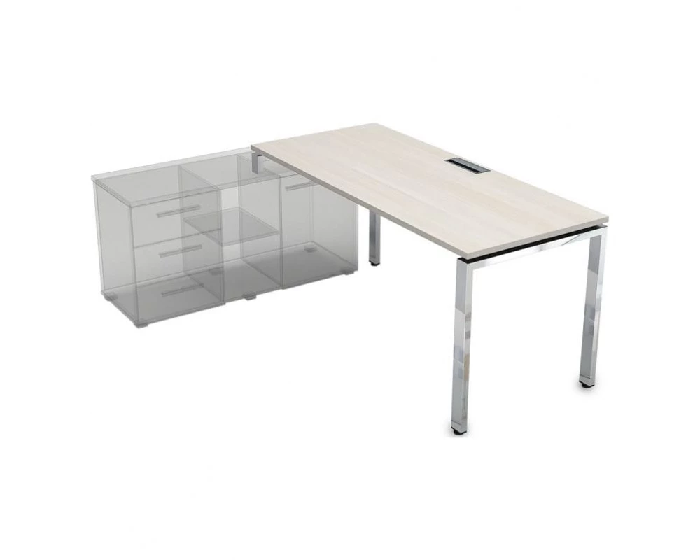 Стол рабочий прямолинейный три опоры, левый (1800*700*750) НСТЛ-П.975 Gloss Line