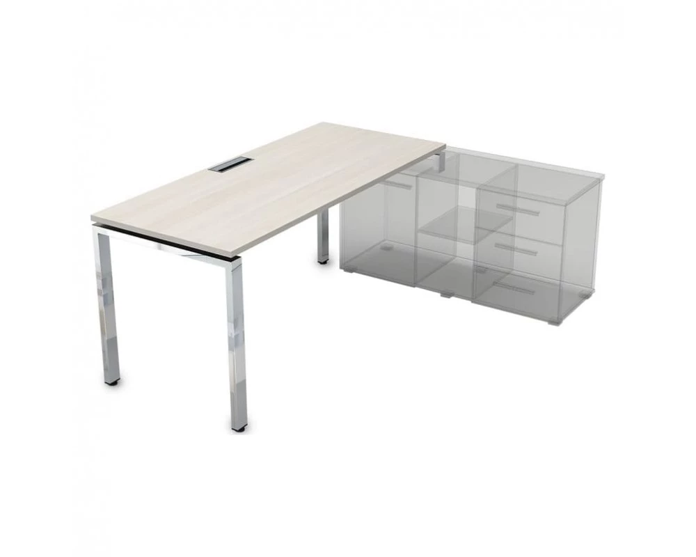 Стол рабочий прямолинейный три опоры, правый (1600*900*750) НСТП-П.994 Gloss Line