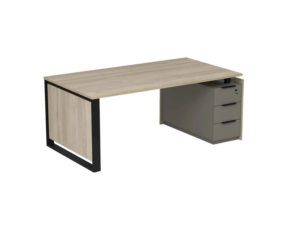 Стол рабочий на опорной угловой тумбе (2060x1030x750) Magnetic