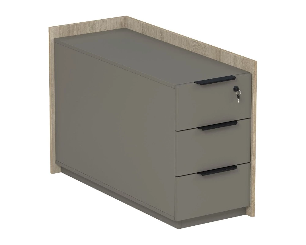 Тумба опорная, угловая с ящиками (УНИВЕРСАЛЬНАЯ: ПРАВАЯ/ЛЕВАЯ) (984x404x670) Magnetic