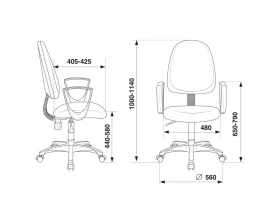 Кресло Бюрократ CH-1300N/OR-16 images