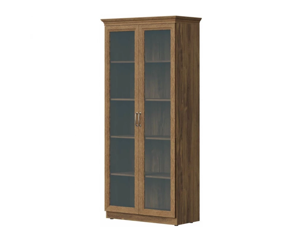 Шкаф-витрина 90х40х207,6 London New Графит/Дуб чарльстон