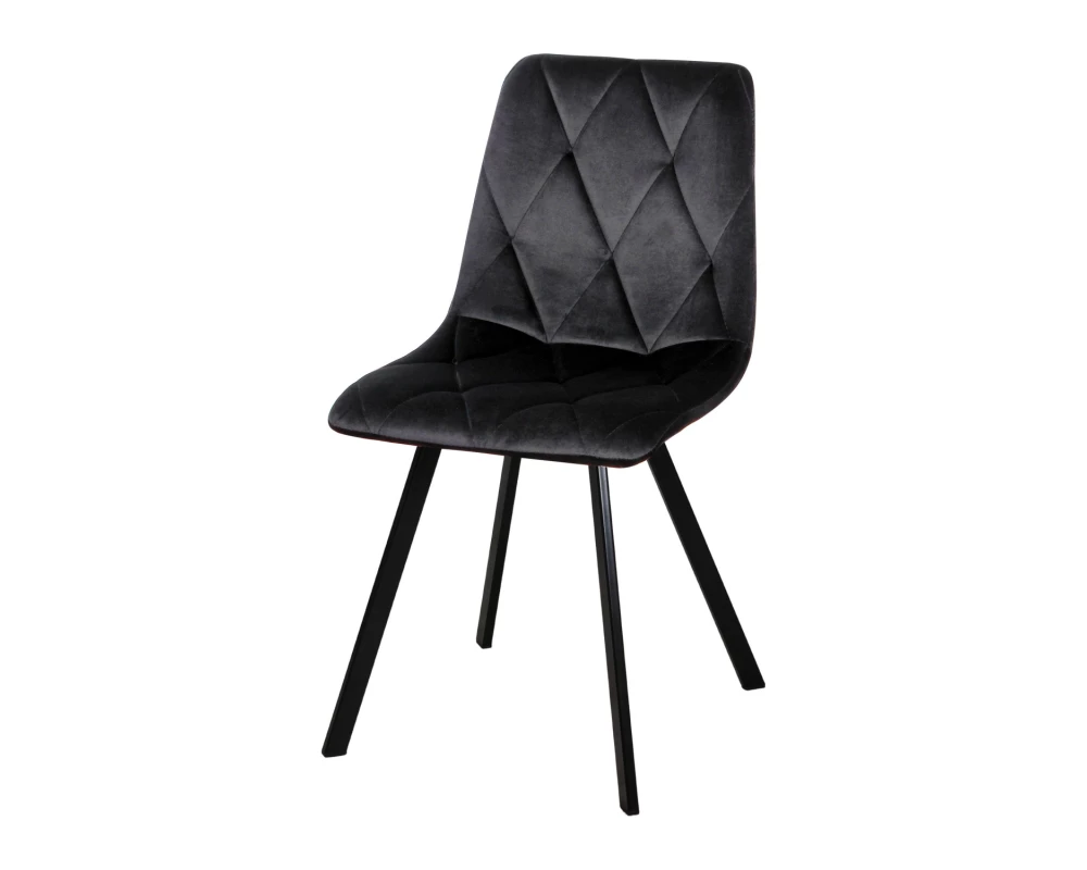 Стул обеденный Рокки ножки прямоугольные черные