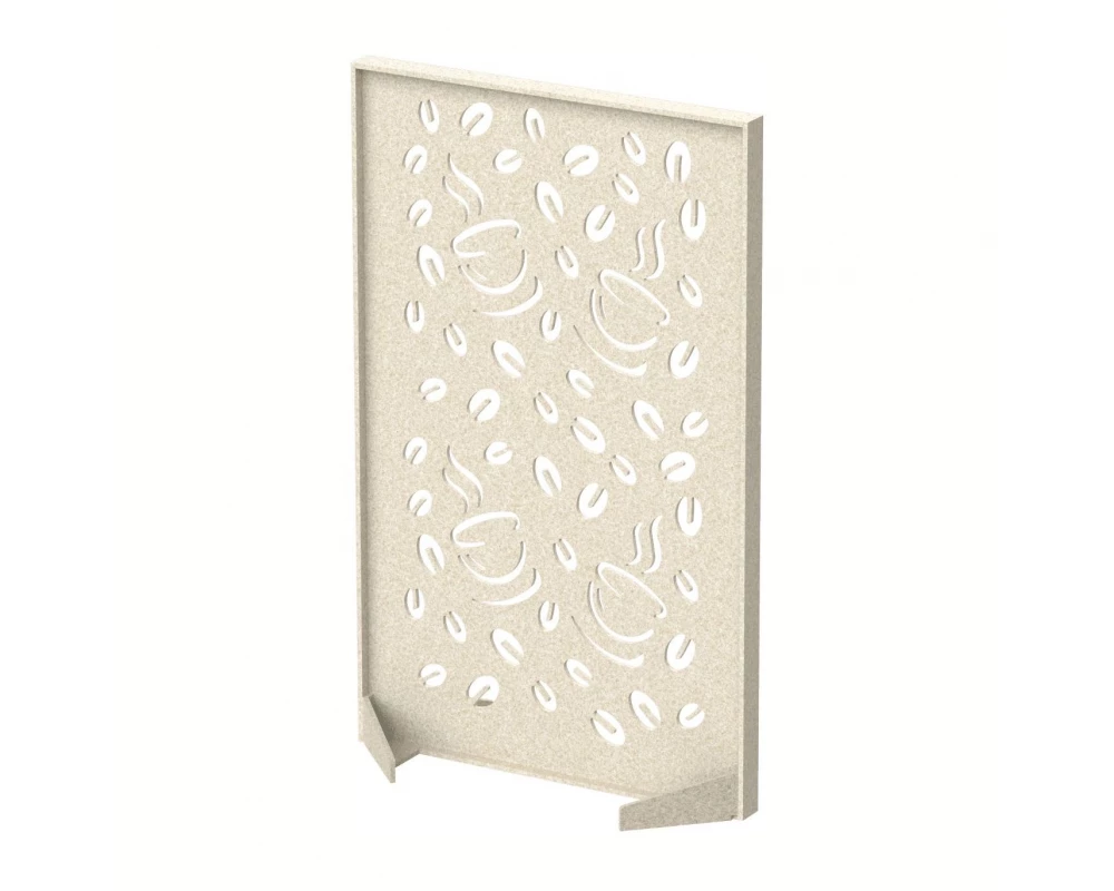 Перегородка с декором "Кофе" 80х40х140 Forest Office Лебединый пух