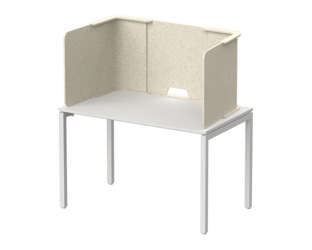 Трехсторонняя кабина-экран трапецевидной формы 136х60х55 Forest Office Лебединый пух