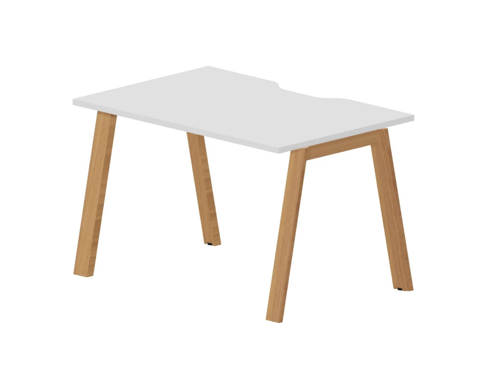 Стол письменный 120х80х75 (с эрго. вырезом) Artwood Белый/Бук