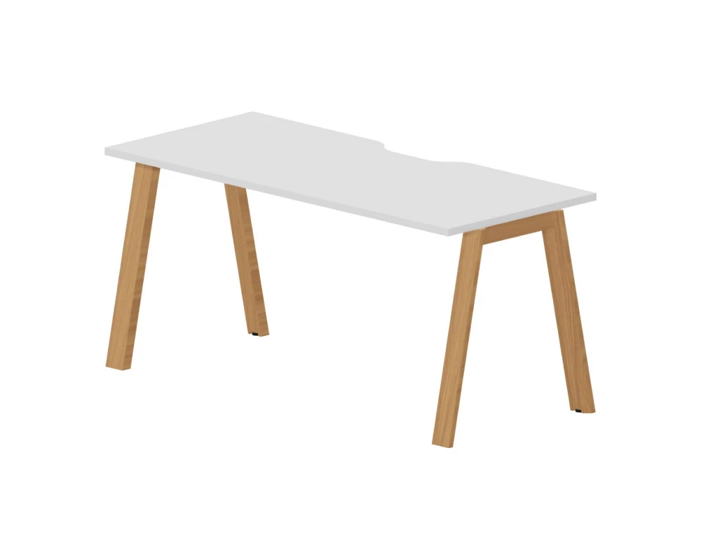 Стол письменный 160х70х75 (с эрго. вырезом) Artwood Белый/Бук