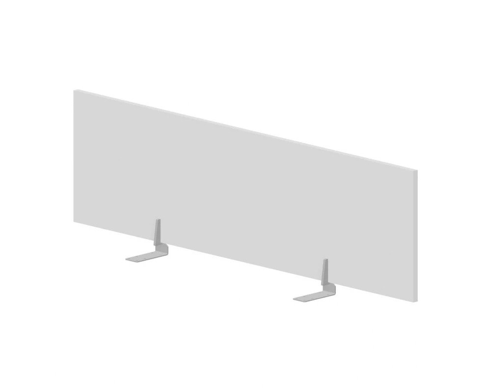 Экран фронтальный (меламин) 138x1,8x39см для стола bench GDB Белый/Алюминий
