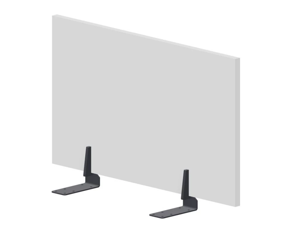 Настольный экран (меламин) торцевой промежуточный для столов гл.68см GDB Белый/Антрацит