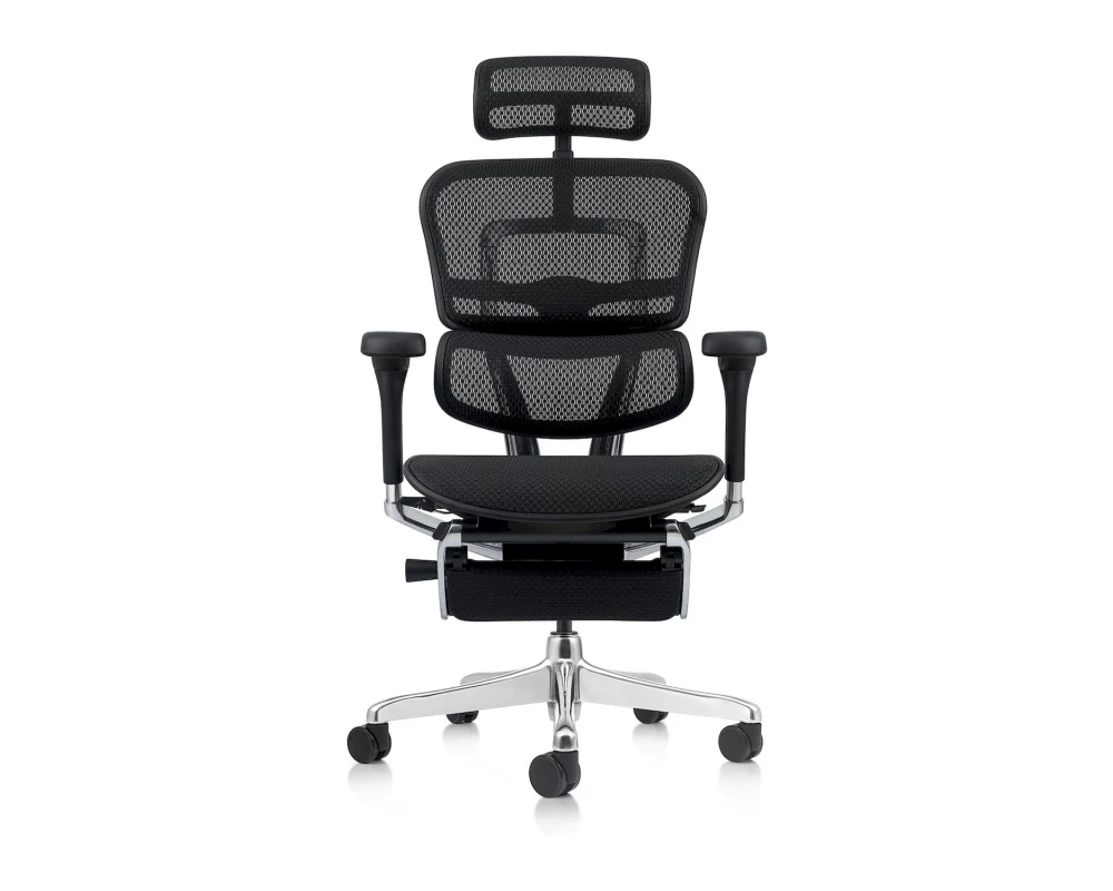 Кресло руководителя Ergohuman Elite 2 HAM с подставкой для ног Сетка, Черный