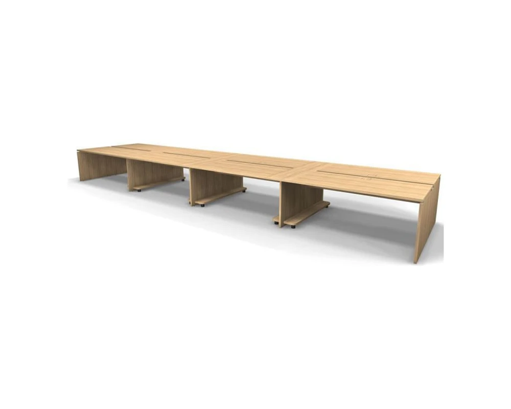Рабочая станция 8 мест с полкой под ПК 712x163x74,3 Europe