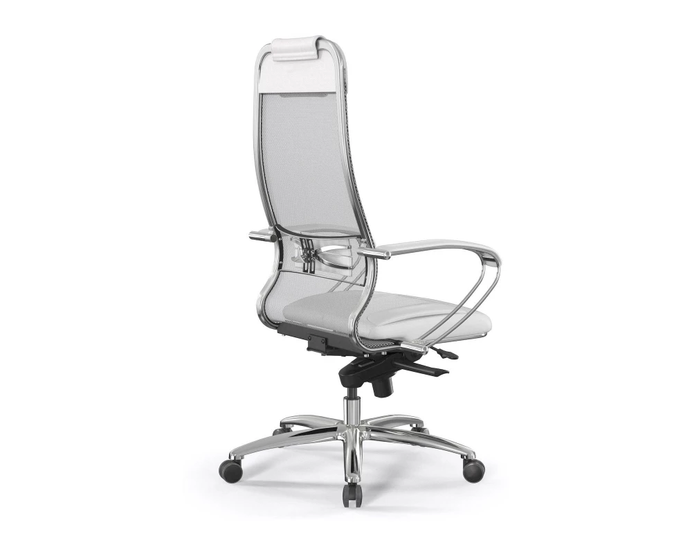 Кресло Samurai SL-1 Сетка/Экокожа, Белый