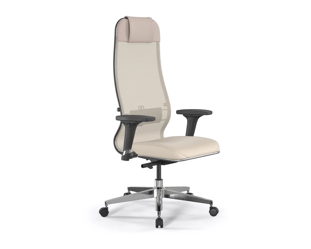 Кресло SynchroSit 10 B1-115D M23.B22.G18.W02 Сетка/Экокожа, Молочный