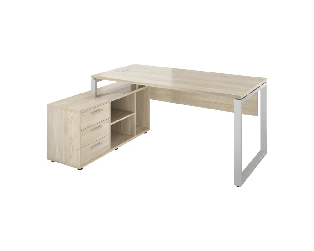 Стол на м/к опорная тумба слева (1780х1235х760) Атлон