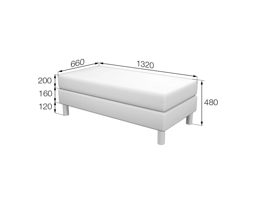 Банкетка 2-местная Dm-P2 Домино MVK