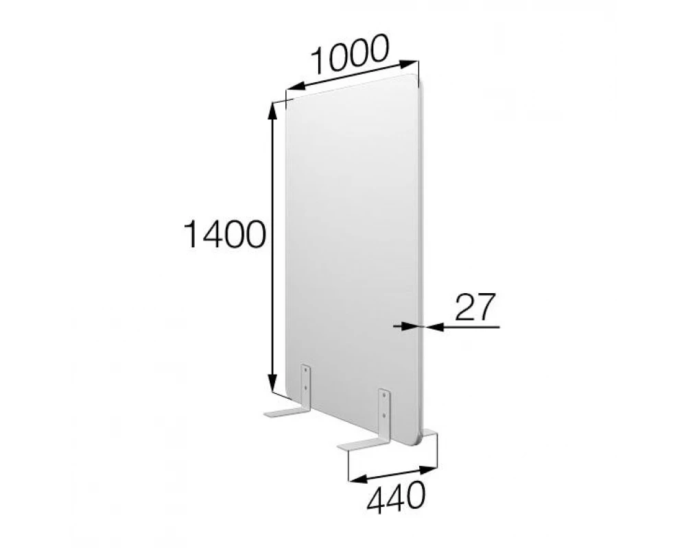 Мобильная прегородка FX-100/140 Фикс MVK